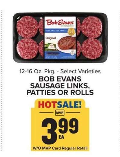 Bob Evans Sausage Links, Patties or Rolls