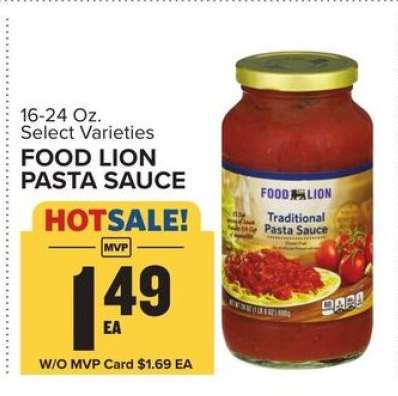 Food Lion Pasta Sauce