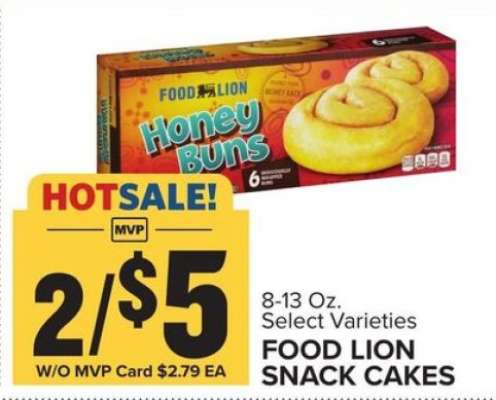FOOD LION SNACK CAKES