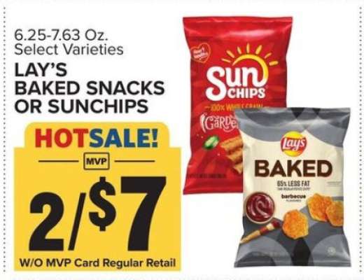 Lay's Baked Snacks or Sunchips