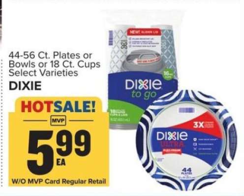 Dixie Plates or Bowls or Cups