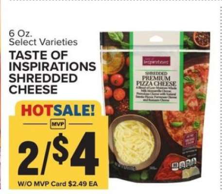 TASTE OF INSPIRATIONS SHREDDED CHEESE