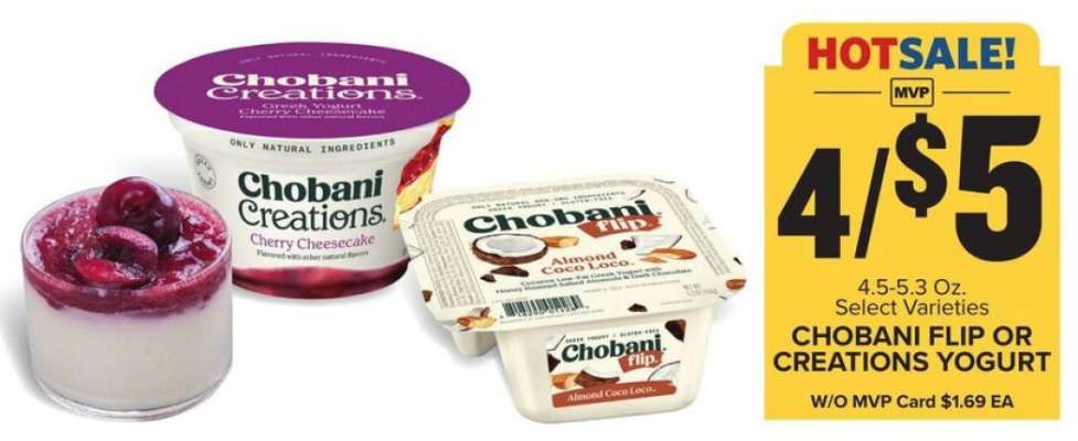 Chobani Flip or Creations Yogurt