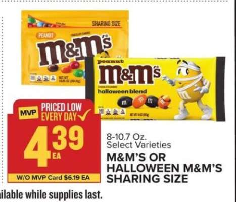 M&M'S OR HALLOWEEN M&M'S SHARING SIZE