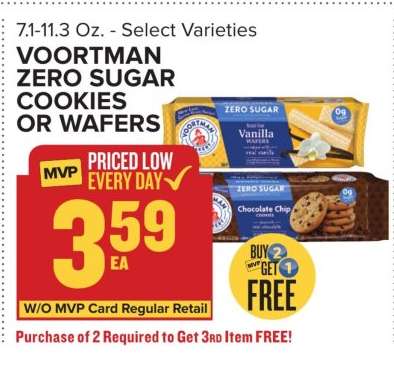 VOORTMAN ZERO SUGAR COOKIES OR WAFERS
