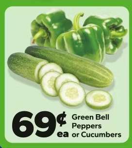 Green Bell Peppers or Cucumbers