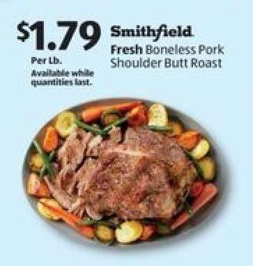 Smithfield Fresh Boneless Pork Shoulder Butt Roast