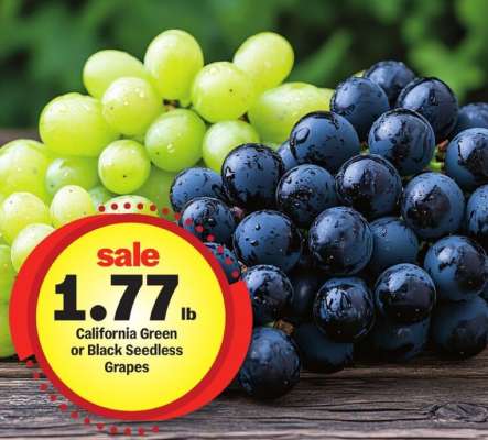 California Green or Black Seedless Grapes