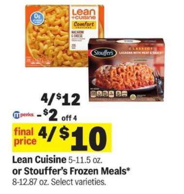 Lean Cuisine or Stouffer’s Frozen Meals