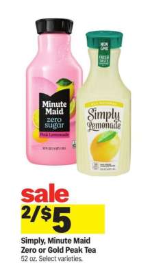 Simply, Minute Maid Zero or Gold Peak Tea