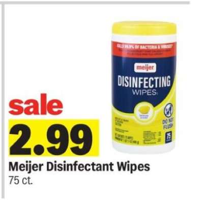 Meijer Disinfectant Wipes