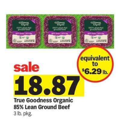 True Goodness Organic 85% Lean Ground Beef