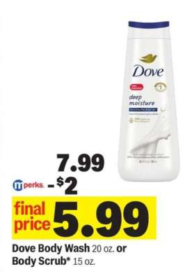 Dove Body Wash or Body Scrub