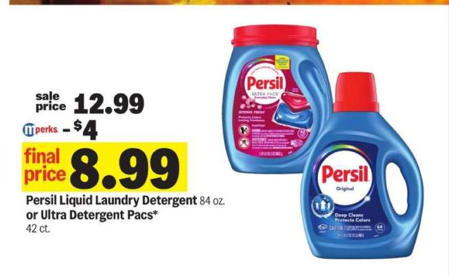 Persil Liquid Laundry Detergent or Ultra Detergent Pacs