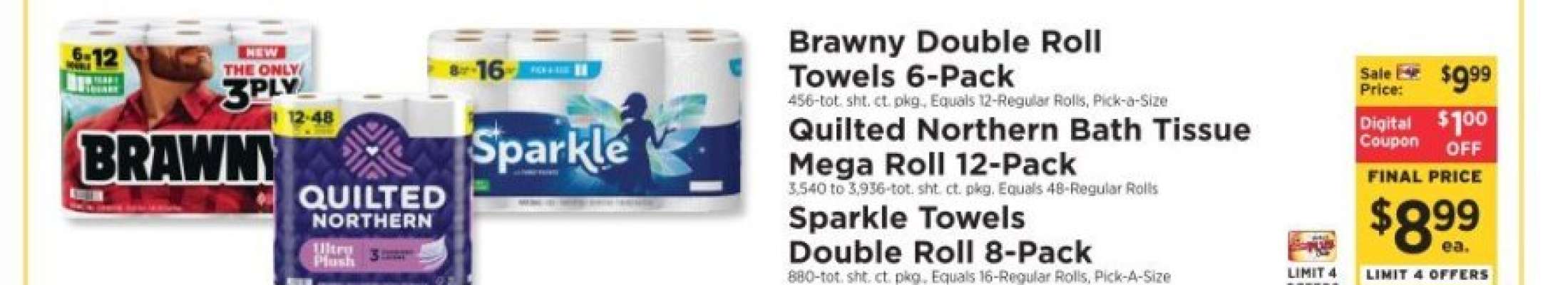 Sparkle Towels Double Roll 8-Pack