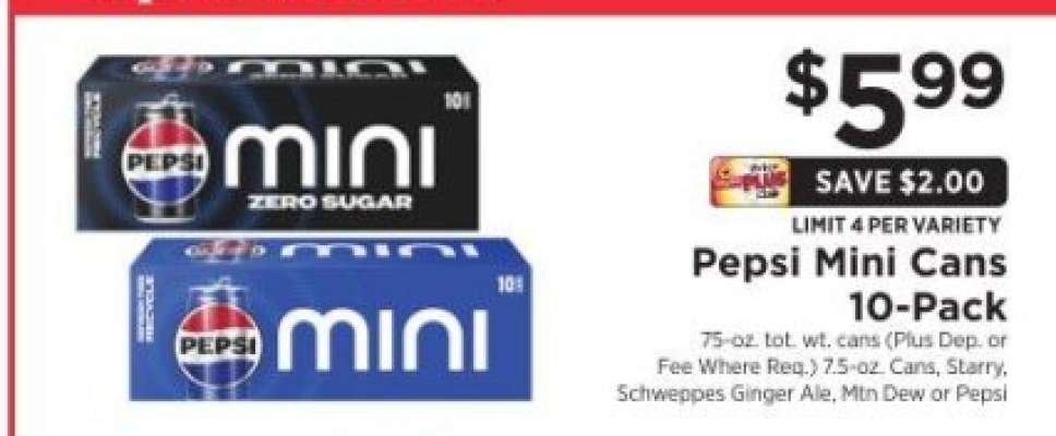Pepsi Mini Cans 10-Pack