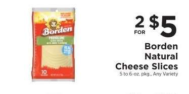 Borden Natural Cheese Slices