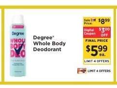 Degree Whole Body Deodorant*