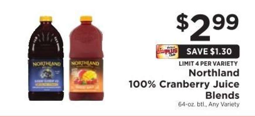 Northland 100% Cranberry Juice Blends