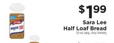 Sara Lee Half Loaf Bread