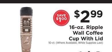 16-oz. Ripple Wall Coffee Cup with Lid