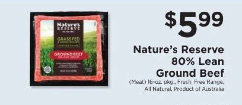 Nature's Reserve 80% Lean Ground Beef