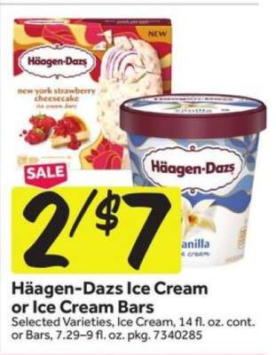 Häagen-Dazs Ice Cream or Ice Cream Bars