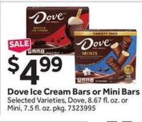 Dove Ice Cream Bars or Mini Bars