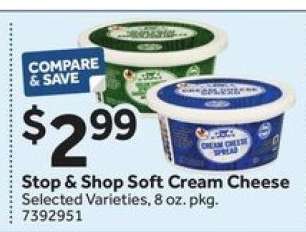 Stop & Shop Soft Cream Cheese