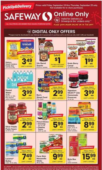 Safeway Flyer - 09/19/2025 - 09/25/2025.