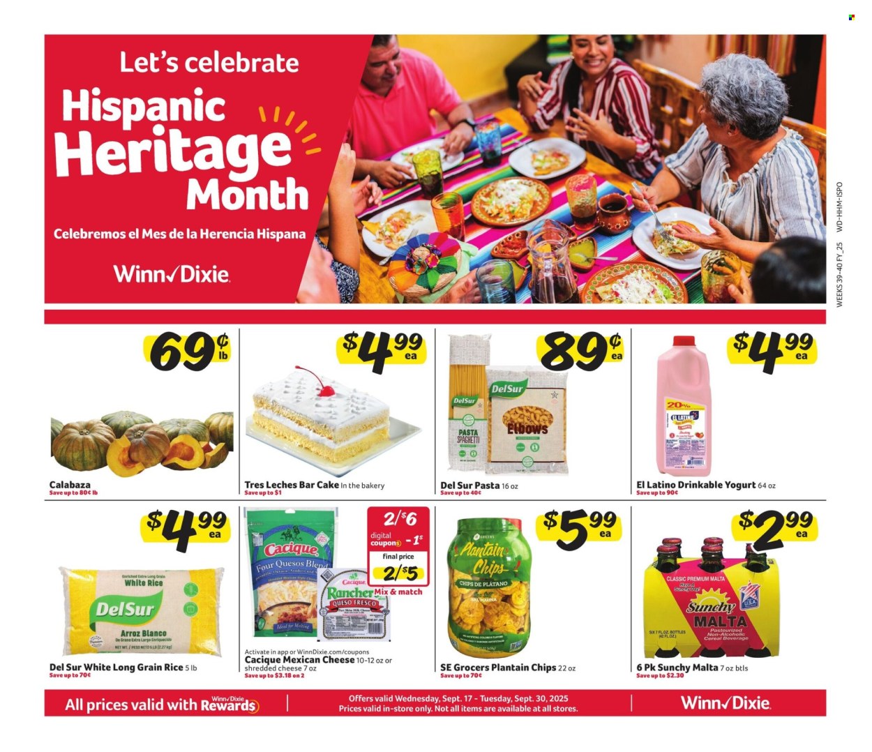 Winn Dixie ad - 09/17/2025 - 09/30/2025. Page 1