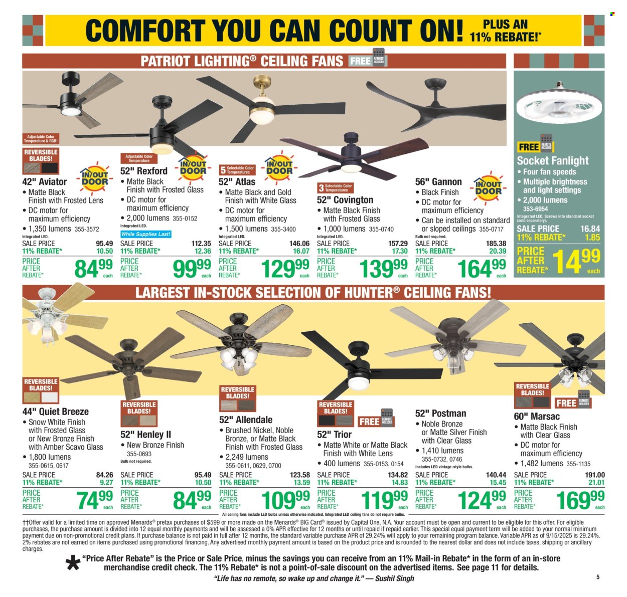 Menards ad - 09/18/2025 - 09/28/2025. Page 7