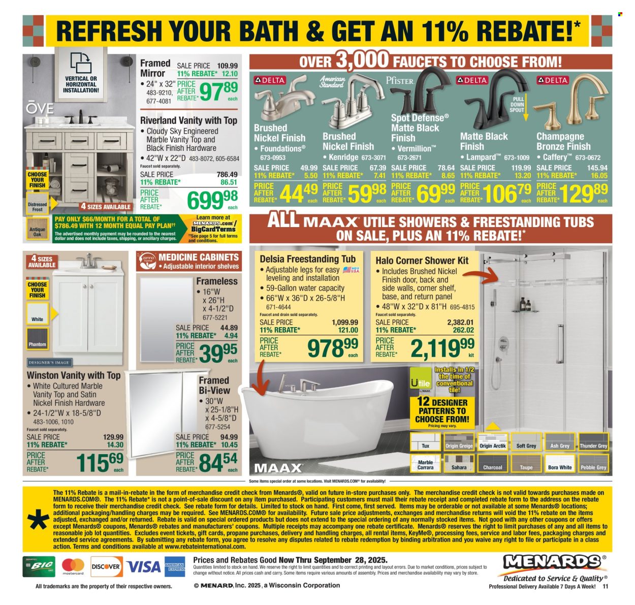 Menards ad - 09/18/2025 - 09/28/2025. Page 18