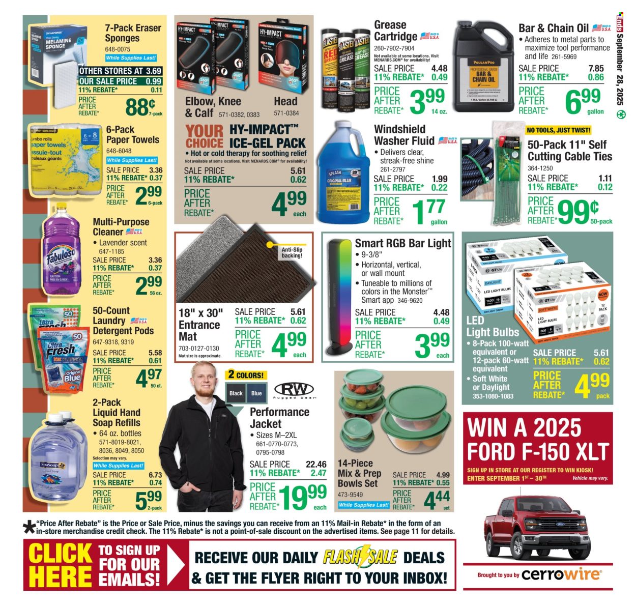 Menards ad - 09/18/2025 - 09/28/2025. Page 20