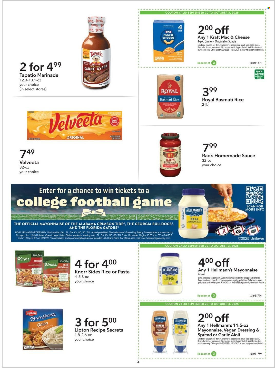 Publix ad - 09/20/2025 - 10/03/2025. Page 2
