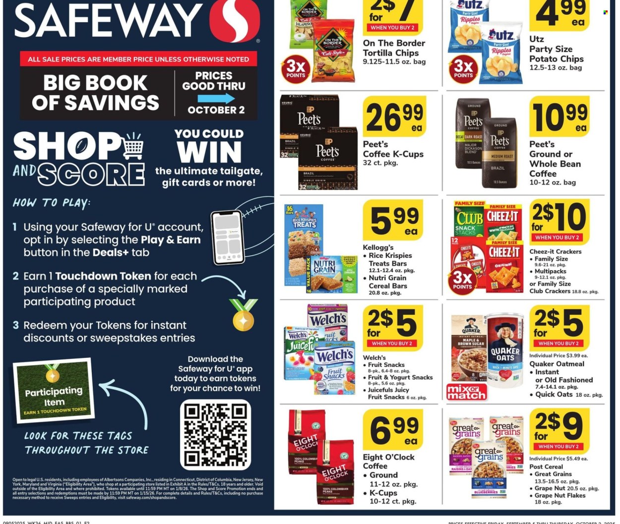 Safeway ad - 09/05/2025 - 10/02/2025. Page 1