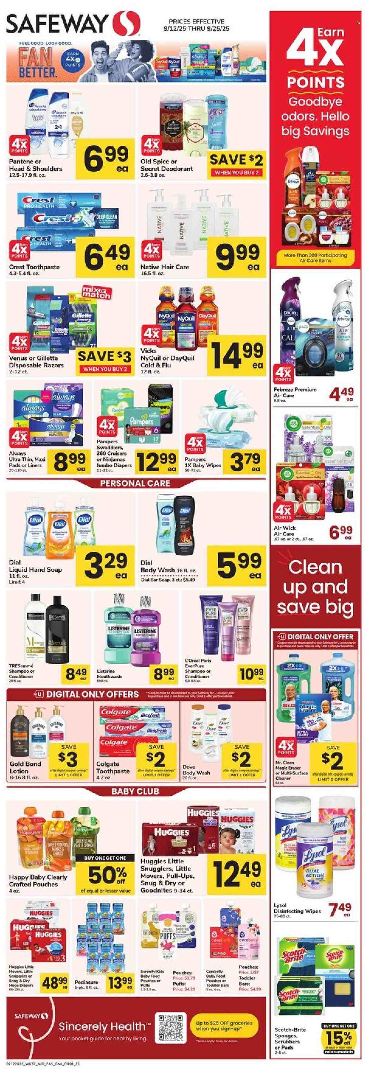 Safeway ad - 09/12/2025 - 09/25/2025. Page 1