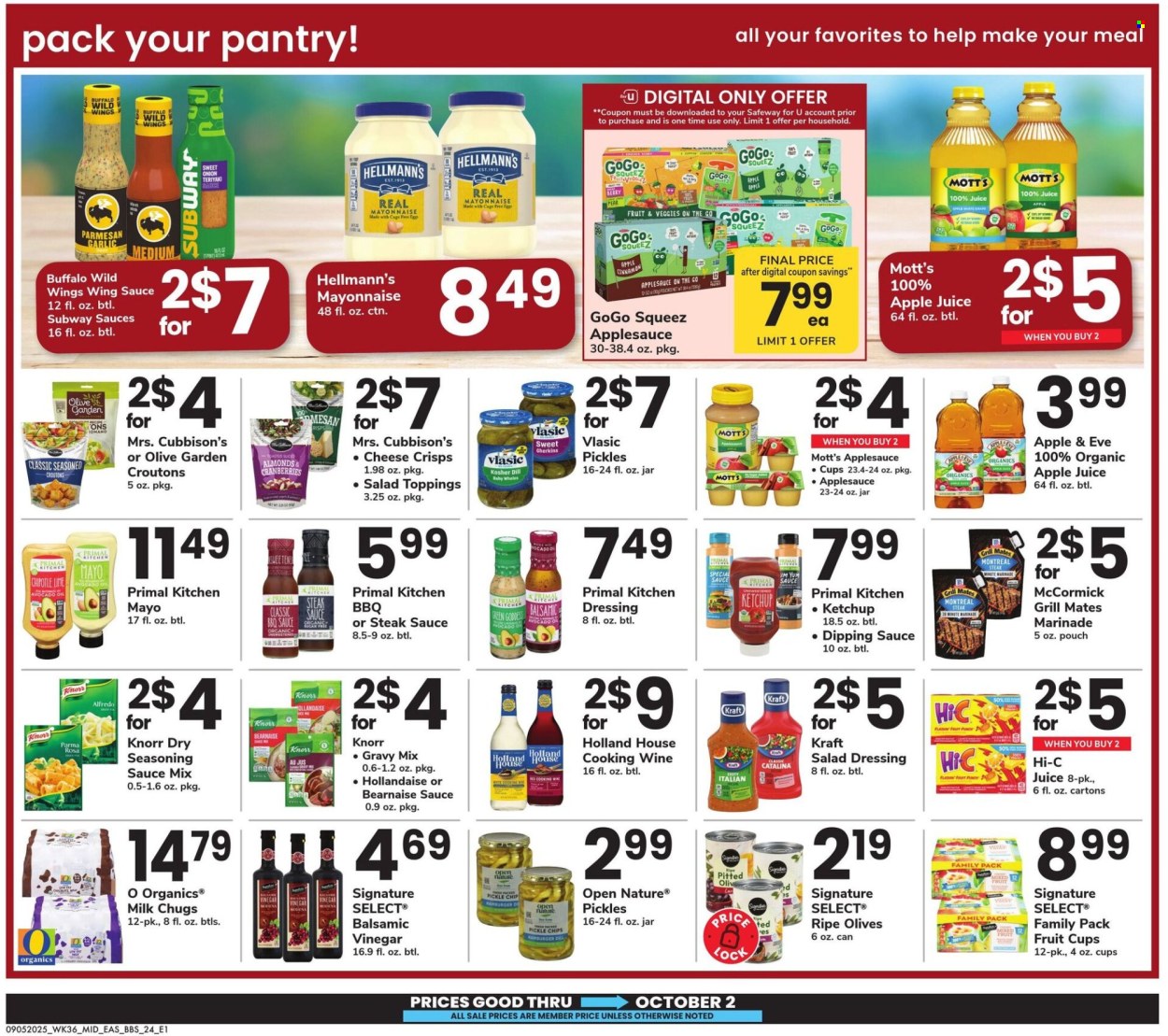 Safeway ad - 09/05/2025 - 10/02/2025. Page 24