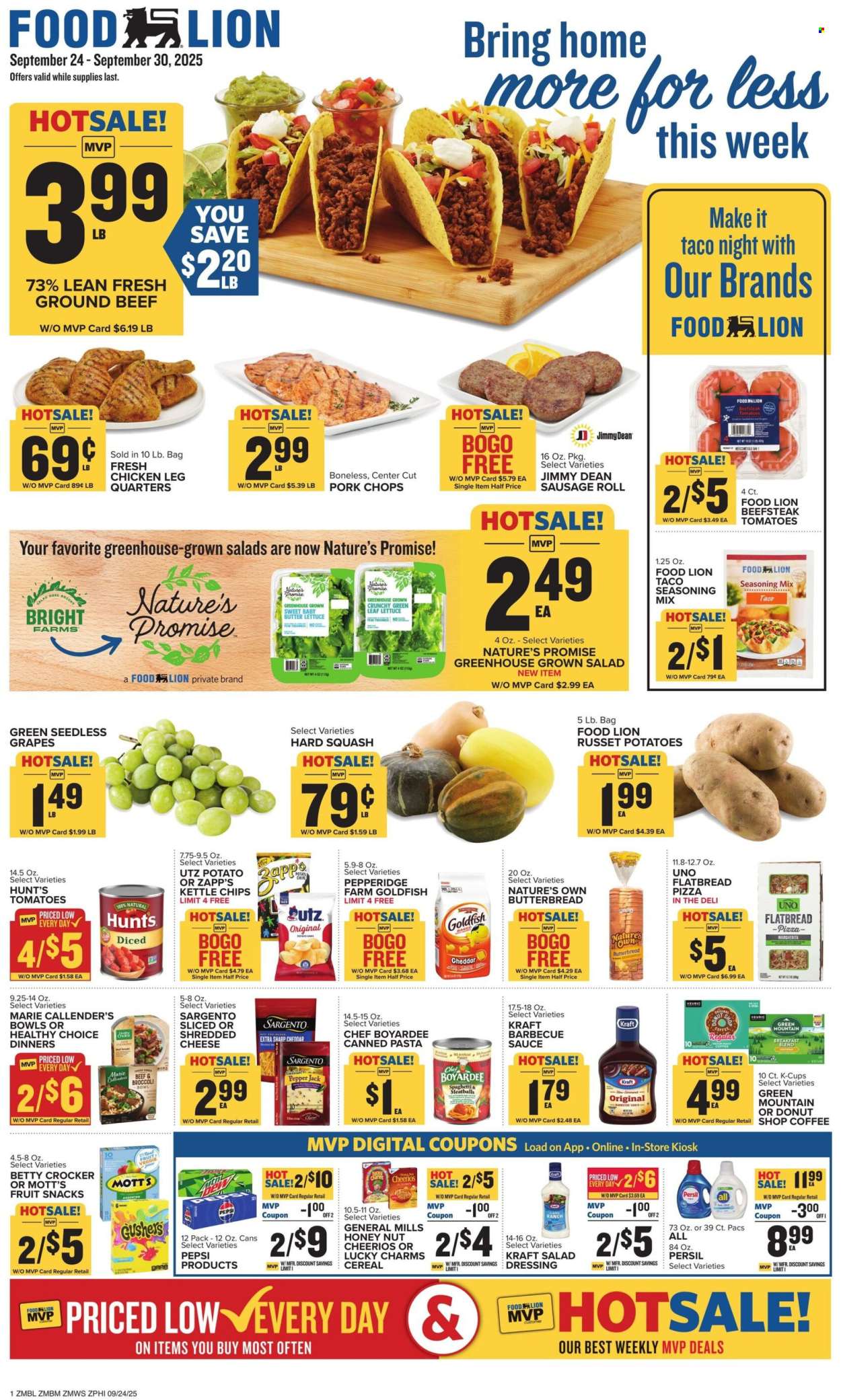 Food Lion ad - 09/24/2025 - 09/30/2025. Page 1