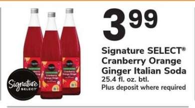 Signature SELECT Cranberry Orange Ginger Italian Soda
