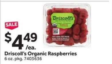 Driscoll's organic raspberries
