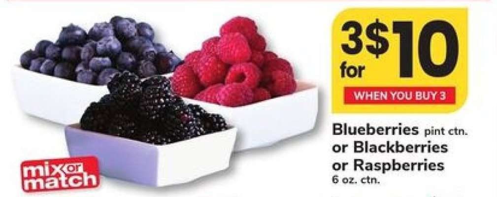Blueberries or Blackberries or Raspberries