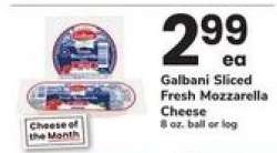 Galbani Sliced Fresh Mozzarella Cheese