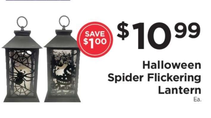Halloween Spider Flickering Lantern
