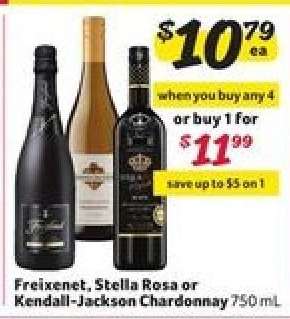 Freixenet, Stella Rosa or Kendall-Jackson Chardonnay