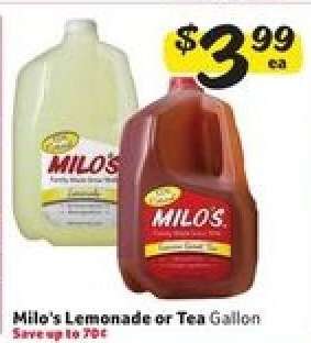 Milo's Lemonade or Tea Gallon