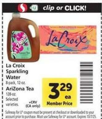 La Croix Sparkling Water / AriZona Tea