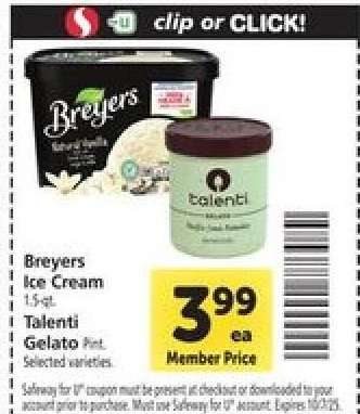 Breyers Ice Cream / Talenti Gelato