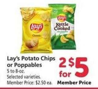 Lay's Potato Chips or Poppables
