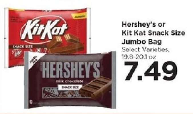 Hershey's or Kit Kat Snack Size Jumbo Bag